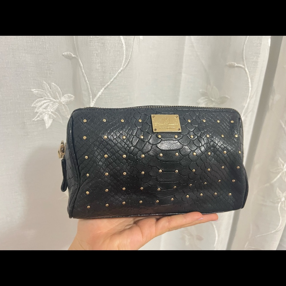 Rebecca Minkoff black cosmetic bag